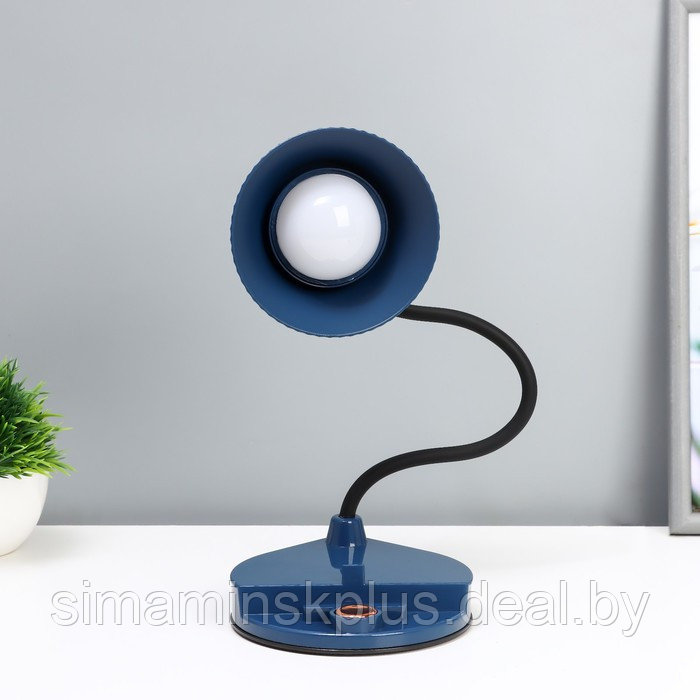 Настольная лампа "Парасоль" LED, от USB/АКБ 6 Вт сенсор 3000-6000 синий 14х10х37 см RISALUX 1006342 - фото 10 - id-p224143995