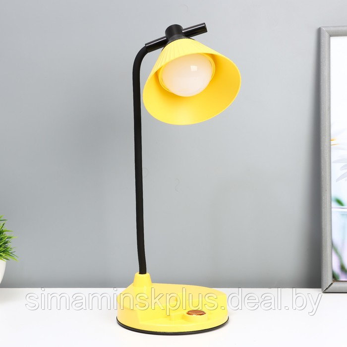 Настольная лампа "Парасоль" LED, от USB/АКБ 6 Вт сенсор 3000-6000 желтый 14х10х37 см RISALUX 100634 - фото 1 - id-p224143996