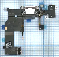 Разъем зарядки для телефона Apple iPhone 5, с разъемом гарнитуры, белый
