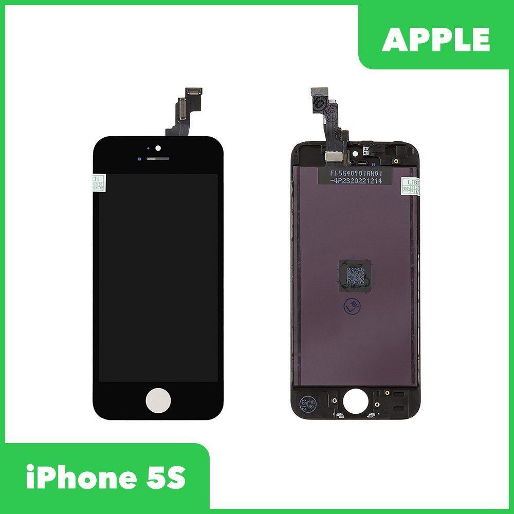Дисплей (экран в сборе) для телефона Apple iPhone 5S, TF, черный (AAA) - фото 1 - id-p224144308