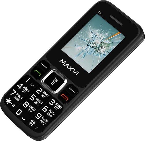 Мобильный телефон Maxvi C3i (черный) - фото 5 - id-p224144748