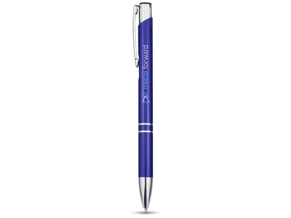 Алюминиевая шариковая кнопочная ручка Moneta, синие чернила, синий - фото 3 - id-p224144996