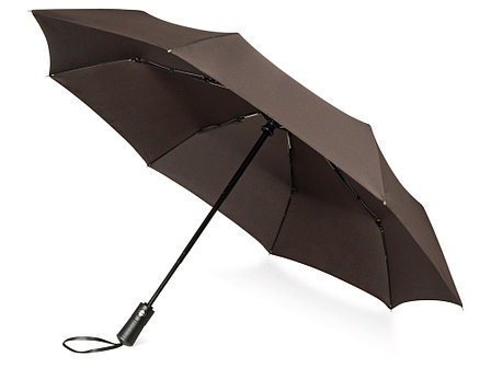 Зонт складной Ontario, автоматический, 3 сложения, с чехлом, коричневый, фото 2