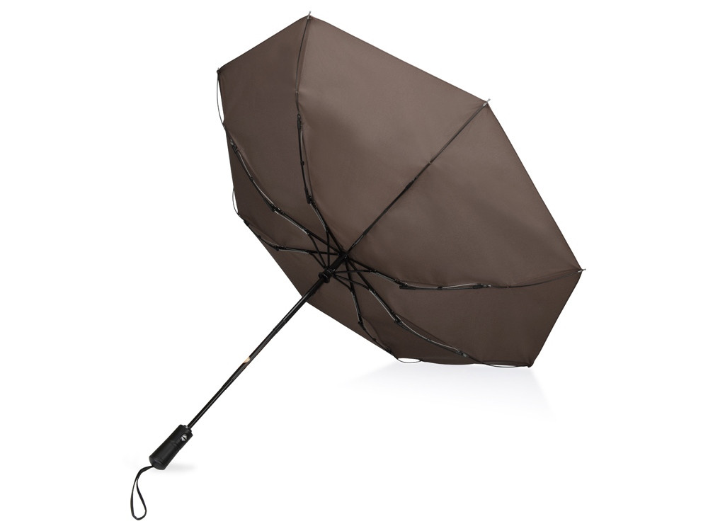 Зонт складной Ontario, автоматический, 3 сложения, с чехлом, коричневый - фото 7 - id-p224145022