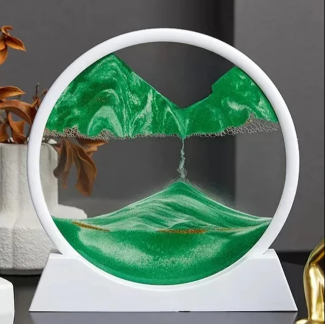 Песчаная 3D картина - антистресс Green Planet 25 см. Sand Painting / Движущаяся картина - подарок на подставке - фото 9 - id-p224145351
