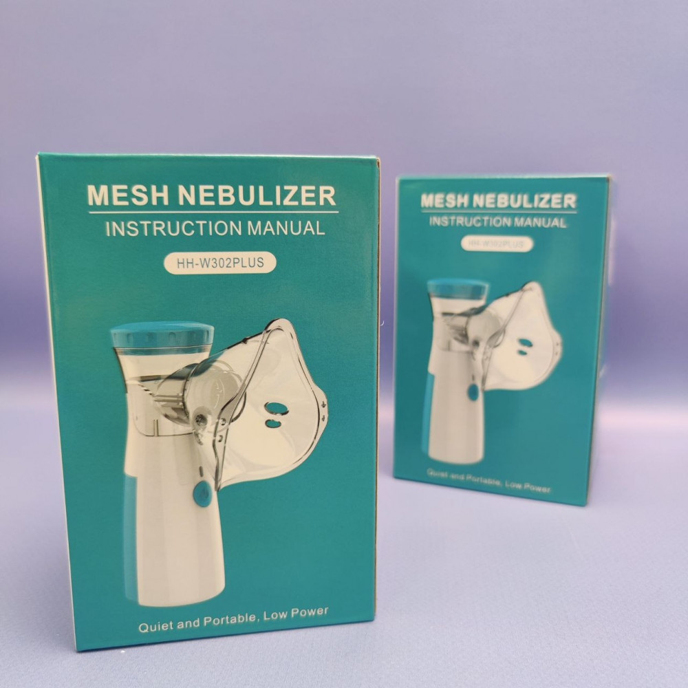 Портативный ультразвуковой небулайзер Mesh Nebulizer HH-W302PLUS с насадками для детей и взрослых (3 насадки, - фото 9 - id-p224145353