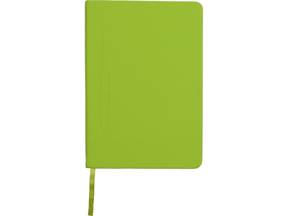 Блокнот А5 Magnet 14,3*21 с магнитным держателем для ручки, зеленое яблоко - фото 4 - id-p224145045