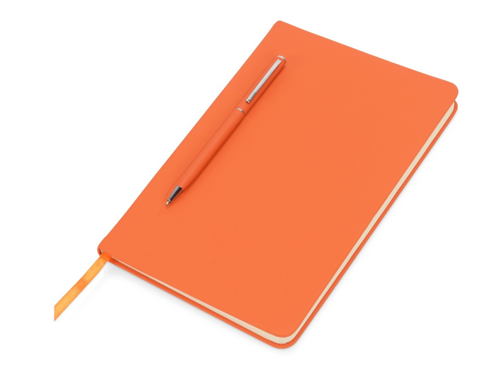 Блокнот А5 Magnet 14,3*21 с магнитным держателем для ручки, оранжевый - фото 2 - id-p224145046