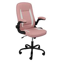 Кресло поворотное ESTEL, кожзам, розовый