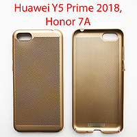 Чехол бампер Huawei Y5 Prime 2018 DRA-LX2 золотой текстурный