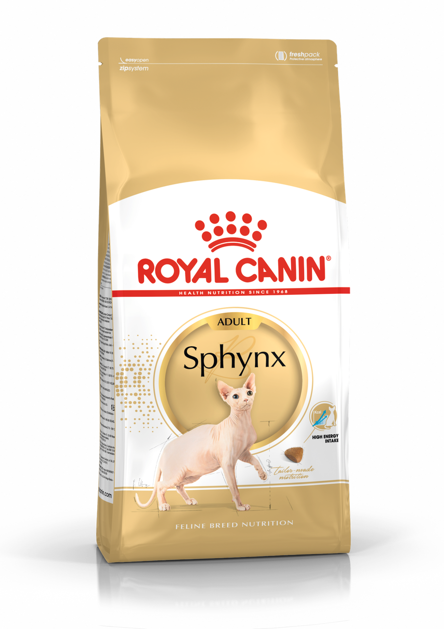 Royal Canin Sphynx Adult сухой корм для взрослых кошек породы Сфинкс старше 12 месяцев, 2кг (Россия) - фото 1 - id-p224152724