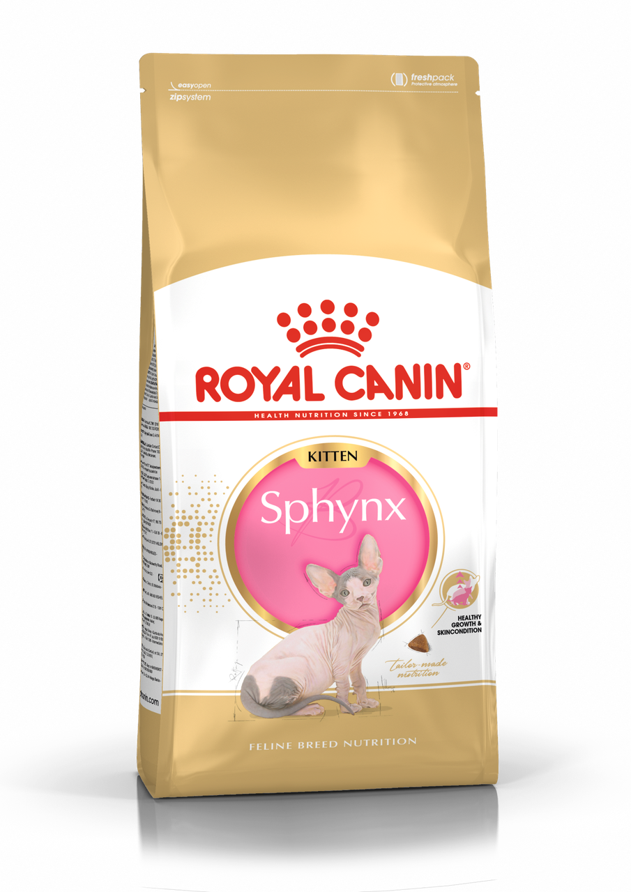 Корм сухой Royal Canin Sphynx Kitten для котят породы сфинкс в возрасте до 12 месяцев 400гр.