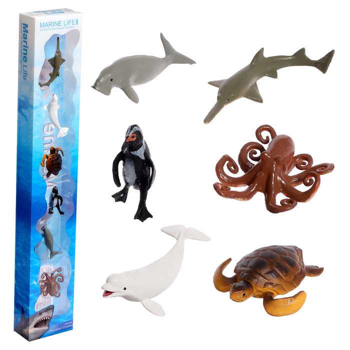 Набор морских животных "Морские обитатели", 6 фигурок - фото 1 - id-p224153700