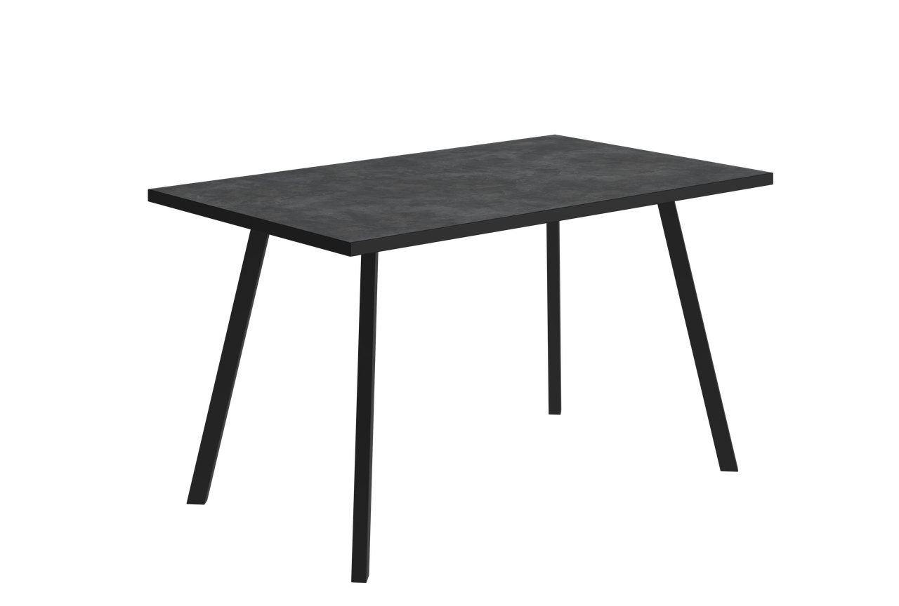 Стол обеденный Эклипс №1 - Альпийский шифер тёмный/Черный (МК Стиль) - фото 1 - id-p224154751