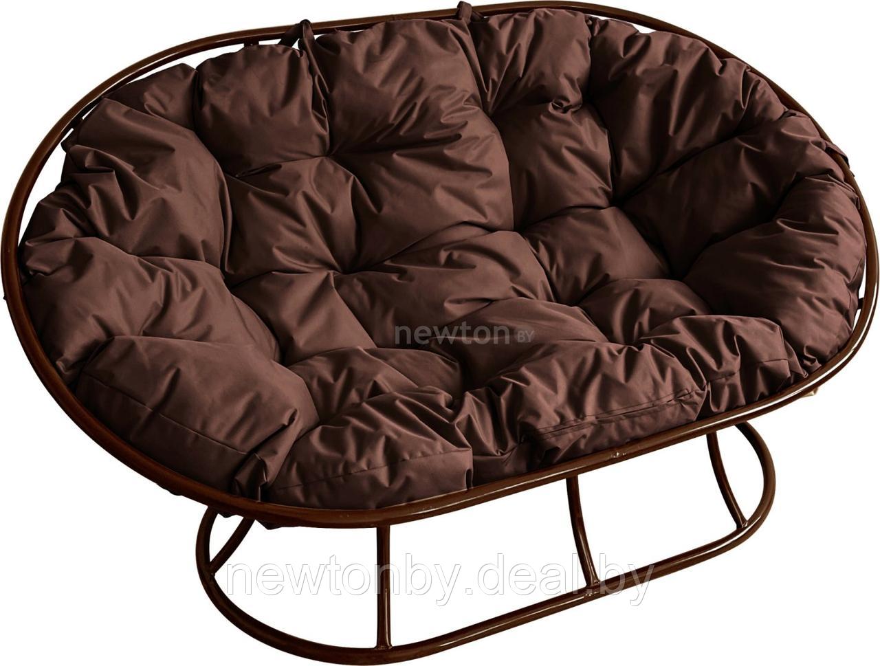 Садовый диван M-Group Мамасан 12100205 (коричневый/коричневая подушка) - фото 1 - id-p224155170