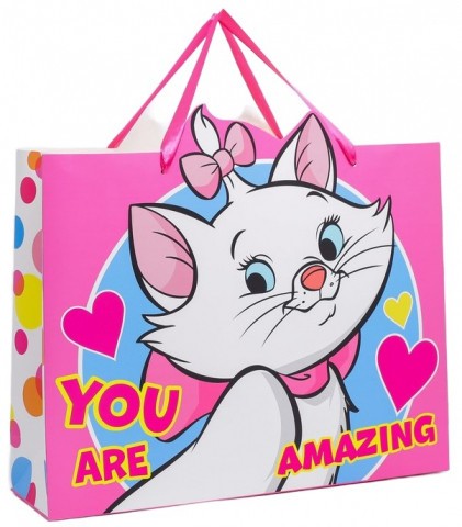 Пакет подарочный из ламинированной бумаги «Коты аристократы» 40*31*11,5 см, You Are Amazing