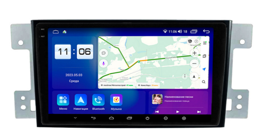 Штатная магнитола Parafar для Suzuki Grand Vitara на Android 12 (4/64Gb + 4G)