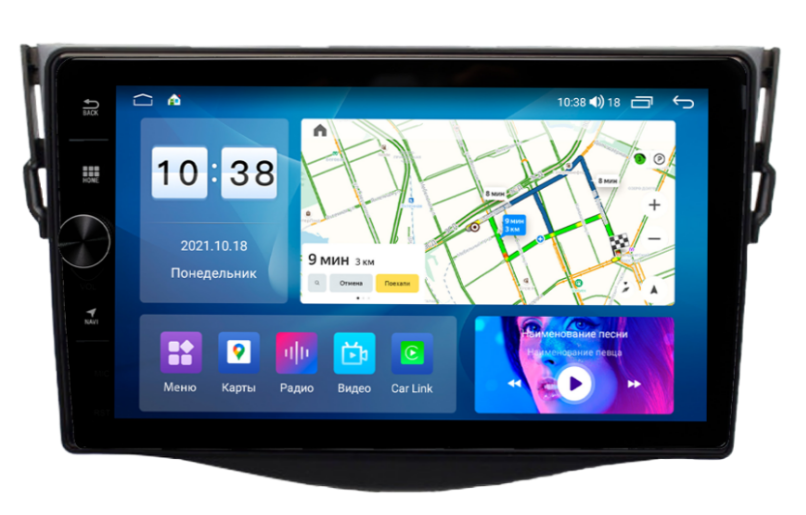 Штатная магнитола Parafar для Toyota RAV4 (2006-2012) на Android 12.0 (3/32gb+4g)