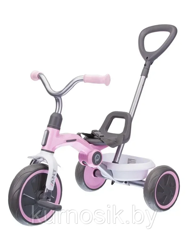 Детский велосипед трехколесный складной с ручкой Qplay ANT Plus Розовый - фото 1 - id-p224155432
