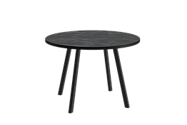 Стол обеденный Эклипс №2 - Альпийский шифер тёмный/Черный (МК Стиль)