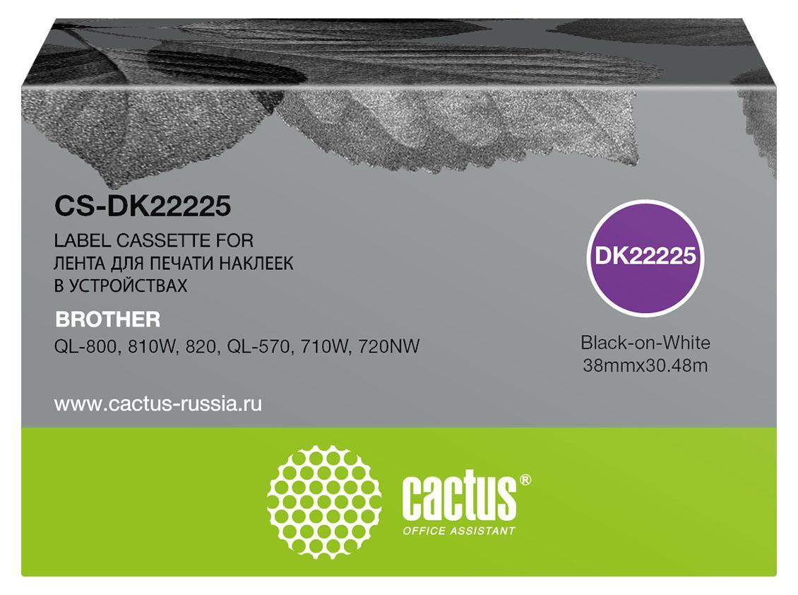 Картридж ленточный Cactus CS-DK22225 DK-22225 черный для Brother QL-800, 810W, 820, QL-570, 710W, 720NW - фото 1 - id-p224156577