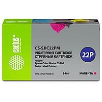 Картридж струйный Cactus CS-SJIC22PM пурпурный (34мл) для Epson ColorWorks C3500