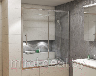 Стеклянная шторка для ванны Grossman GR-170/2 - фото 2 - id-p224160078