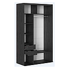 Шкаф-купе Галактика 1.35 м - Угольный камень/Черный Лакобель (МК Стиль), фото 2