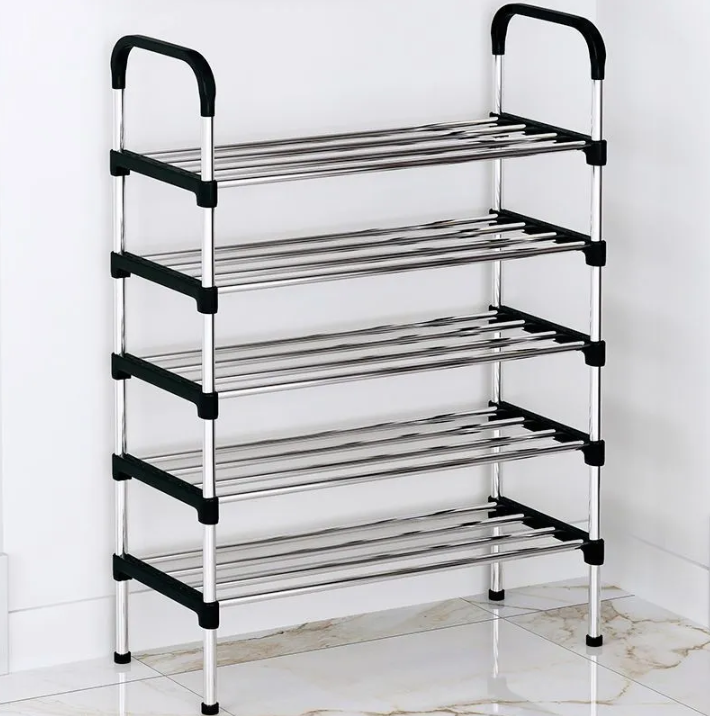 Полка для обуви металлическая Easy Shoe Rack / Этажерка / Обувница напольная 5 ярусов 110х55х30см. - фото 3 - id-p224166058