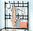 Напольная вешалка для обуви и одежды с полками и крючками New Simple floor Clothes Rack 4 яруса 158х60х28 см., фото 3