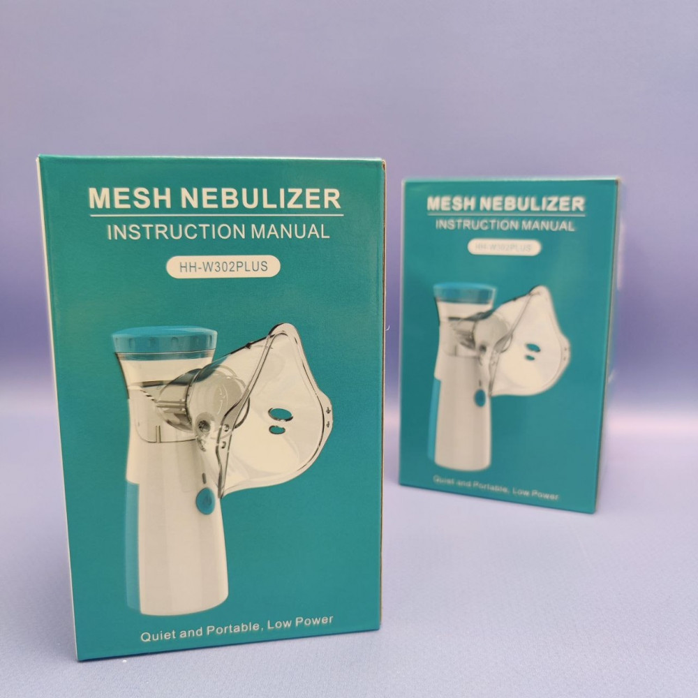 Портативный ультразвуковой ингалятор-небулайзер Mesh Nebulizer HH-W302PLUS (3 насадки, для детей и взрос) - фото 10 - id-p224166111