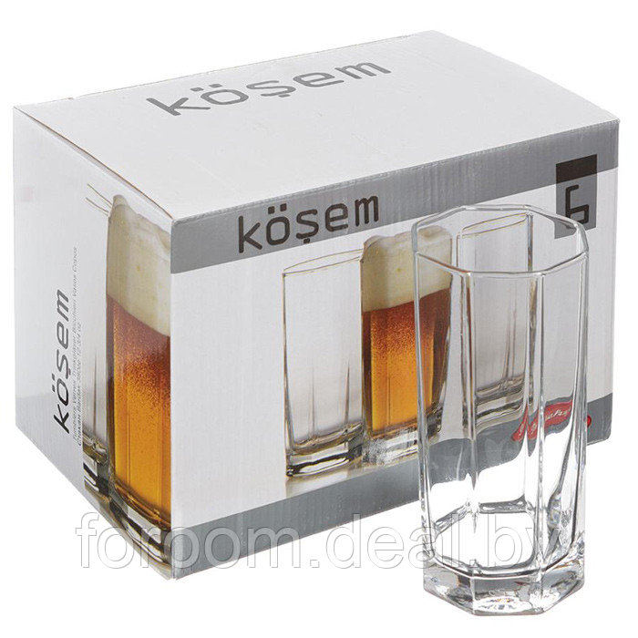 Набор стаканов для пива 380 мл (6 шт.) Pasabahce Kosem 42082 122464 - фото 2 - id-p181647061