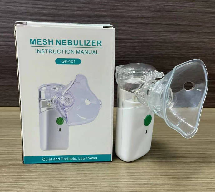 Портативный ультразвуковой небулайзер Mesh Nebulizer GK-101 с насадками для детей и взрослых (3 насадки)
