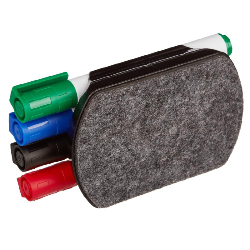 Набор маркеров для доски (4 цвета) с магнитной губкой Attache (WB2008), арт. 800866 - фото 2 - id-p224166220