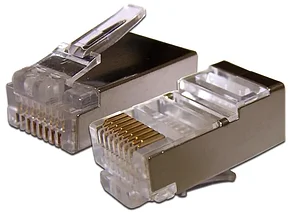 Коннектор RJ45 STP 8P8C, универсальный, для толстого кабеля, cat.6, 10 шт.уп