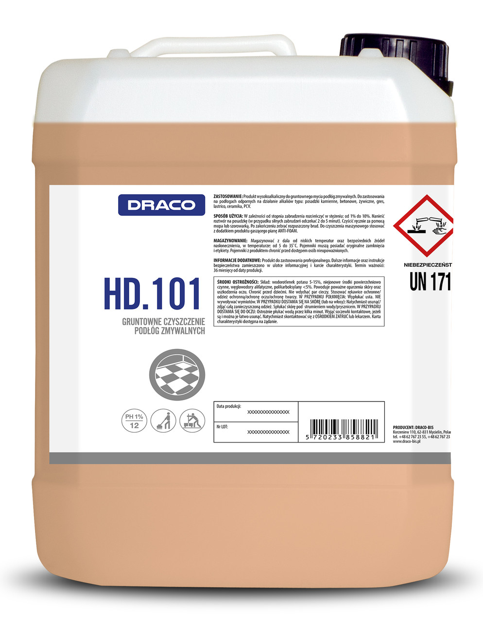 HD.101 щелочное моющее средство для мойки полов - фото 1 - id-p224171165