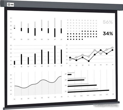 Проекционный экран CACTUS Wallscreen 180x180 CS-PSW-180X180-SG, фото 2