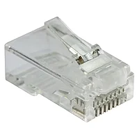 Коннектор RJ45 тип EZ, 8P8C, UTP, Cat.5e, универсальный, со вставкой, покрытие 50 микрон