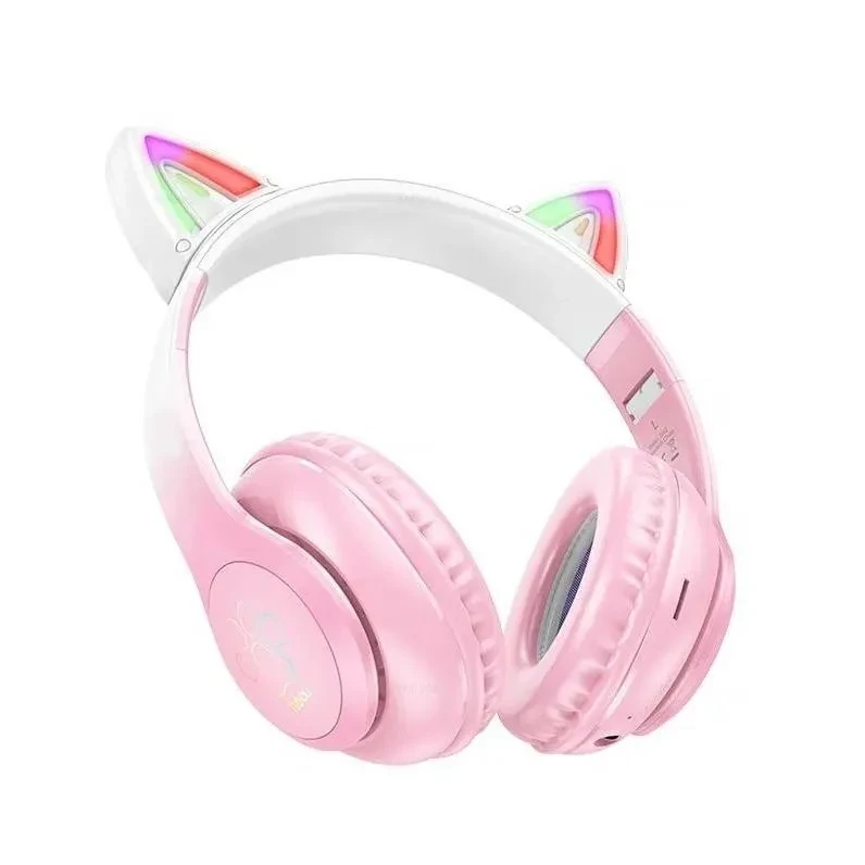 Беспроводные наушники HOCO W42 CAT EARS BT HEADPHONES 95847 CHERRY BLOSSOM - фото 2 - id-p224173661