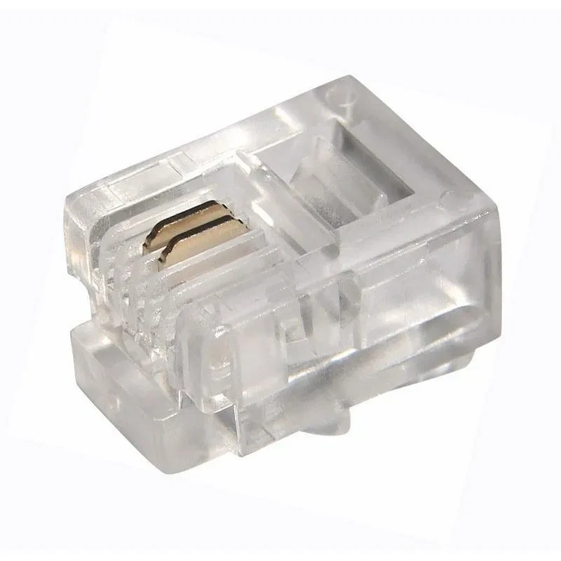 Коннектор RJ12 д/кабеля 2-ух контактный