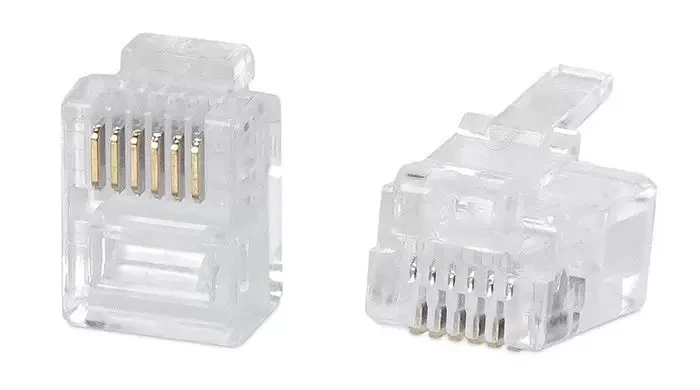 Коннектор RJ12 д/кабеля 6-ти контактный