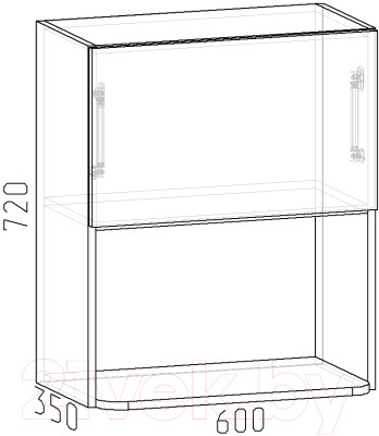 Шкаф навесной для кухни Интермебель Микс Топ ШН 720-17-600 60см - фото 4 - id-p224177438