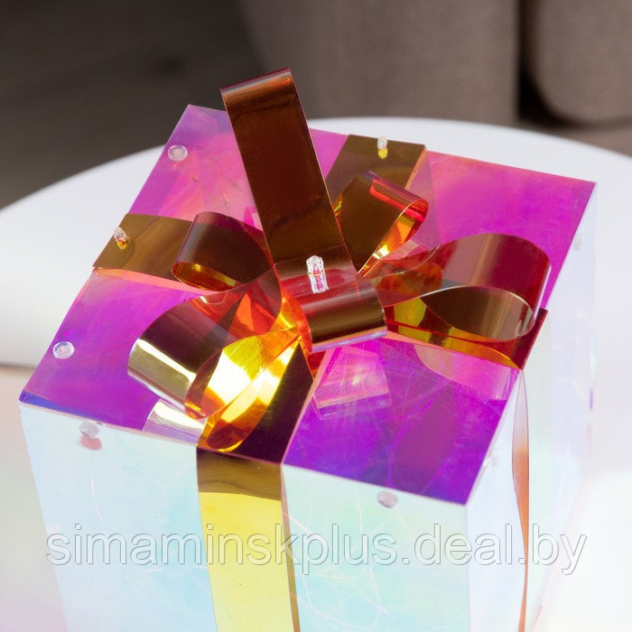 Фигура светодиодная SHINE "Подарок" 16 см, 220V, БЕЛЫЙ - фото 3 - id-p224180679