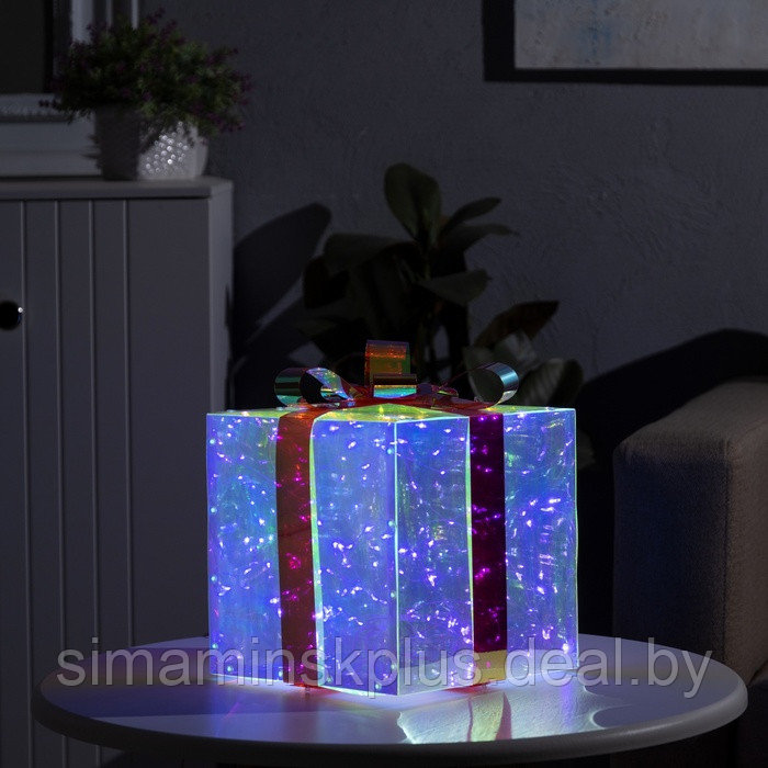 Фигура светодиодная SHINE "Подарок" 20 см, 220V, БЕЛЫЙ - фото 1 - id-p224180680