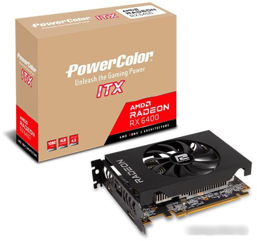 Видеокарта PowerColor Radeon RX 6400 4GB GDDR6 AXRX 6400 4GBD6-DH - фото 2 - id-p224180313