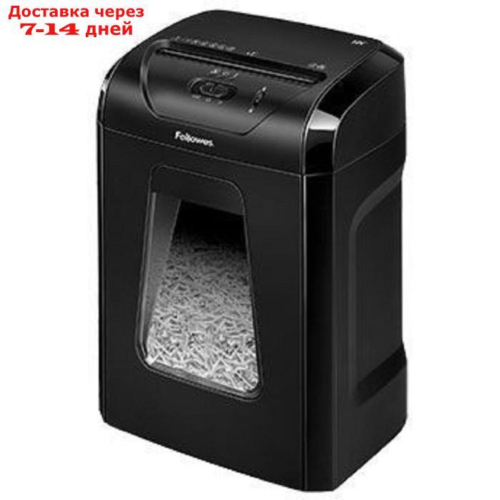 Шредер Fellowes PowerShred 12C (P-4), фрагменты, 12 листов одн, скобы, пл.карты, 18 л