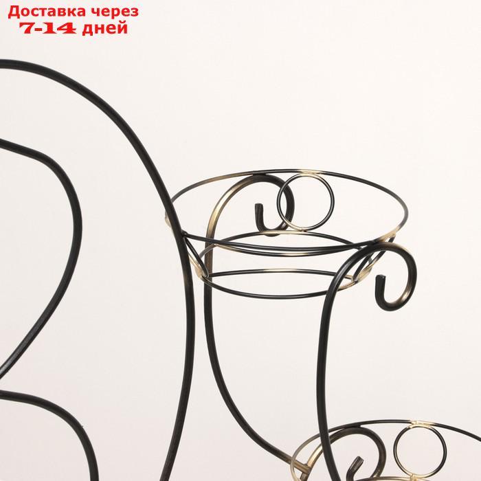 Подставка для цветов "Журавль-4", d=17 см, цвет чёрный - фото 4 - id-p224150682