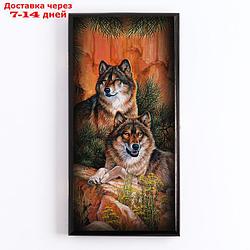 Нарды "Волки", деревянная доска 40 x 40 см, с полем для игры в шашки