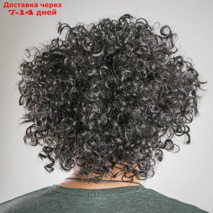 Карнавальный парик "Объём", обхват головы 56-58, 120 г, цвет чёрный - фото 2 - id-p224150738