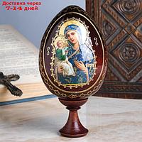 Сувенир Яйцо на подставке икона "Божья Матерь Иерусалимская"